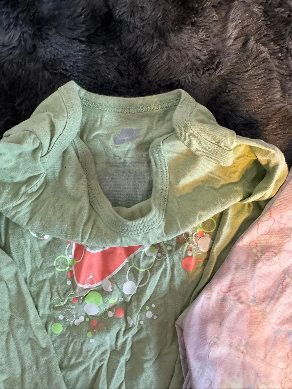 Nike Light Green Bodysuit with Pink Patterned Leggings